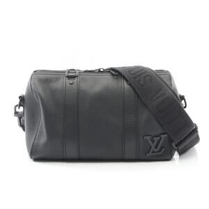 Louis Vuitton City Keepall Shoulder Bag Leather Black